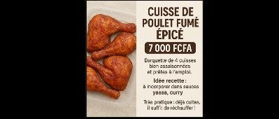 Cuisse de poulet fumé épicé