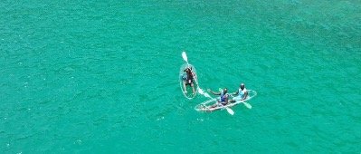 Shooting drone en kayak